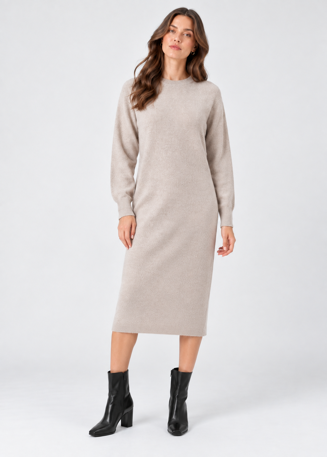 Women's Knitted Jumper Dress |  Wool Long Sleeve Winter | Steven & Levon