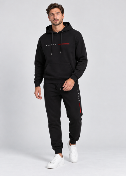 Printed Hoodie and Sweatpants | Men's Tracksuit | Pocket Sports Two Piece Set | Steven & Levon
