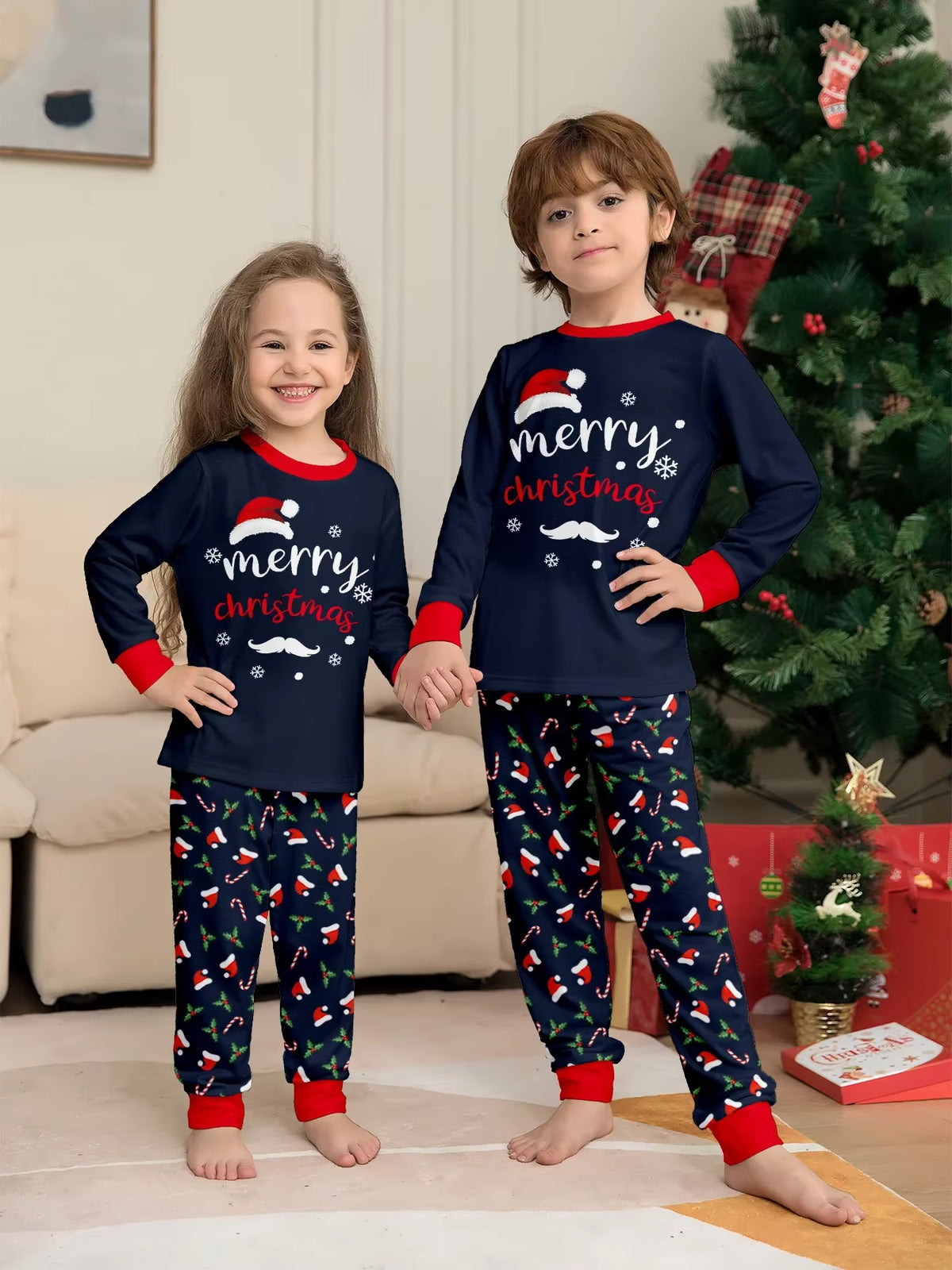2-Piece Matching Festive Loungewear | Family Christmas Pajamas Set | Steven & Levon
