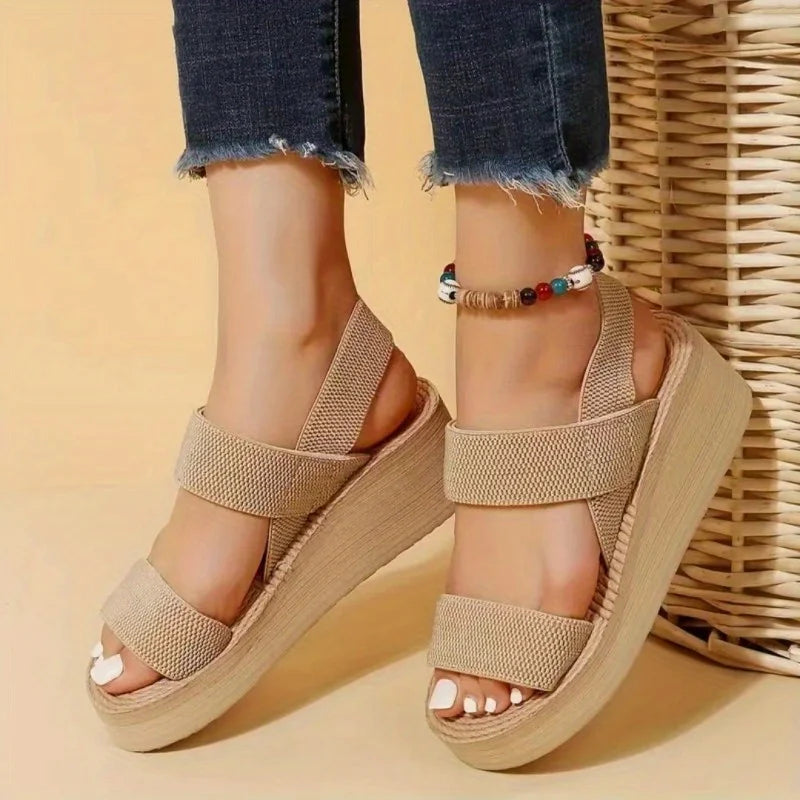 Minimalist Wedge Slingback Sandals | Women | Lightweight Thick Sole | Casual Shoes | Steven & Levon