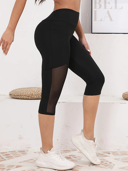 Mira Yoga Pants for Women | High Waisted, Mesh Splicing, Tummy Tuck