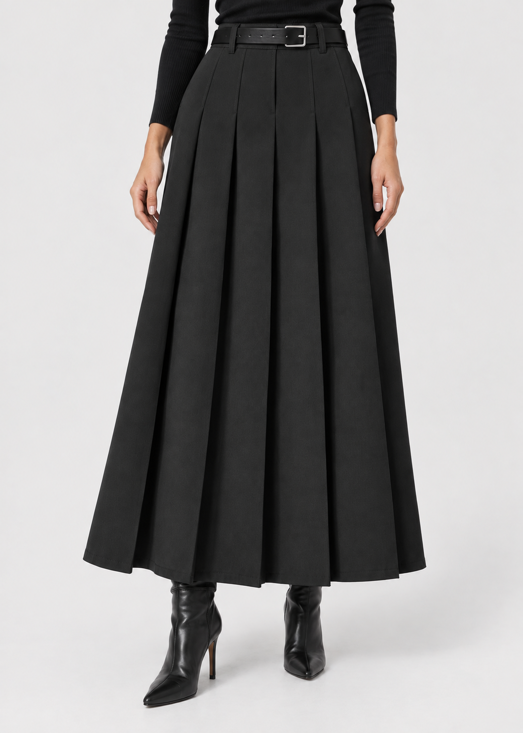Women's Elegant Midi Skirt | Women | High Waist | Flattering A-Line Silhouette | Smart Casual & Occasion Wear | Steven & Levon
