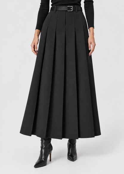 Women's Elegant Midi Skirt | Women | High Waist | Flattering A-Line Silhouette | Smart Casual & Occasion Wear | Steven & Levon