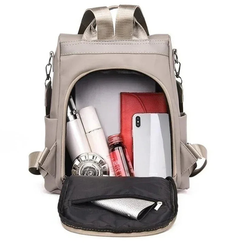 Women's Waterproof Backpack | Lightweight Nylon | Large Capacity | Anti Theft Travel Bag | Steven & Levon