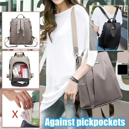 Women's Waterproof Backpack | Lightweight Nylon | Large Capacity | Anti Theft Travel Bag | Steven & Levon