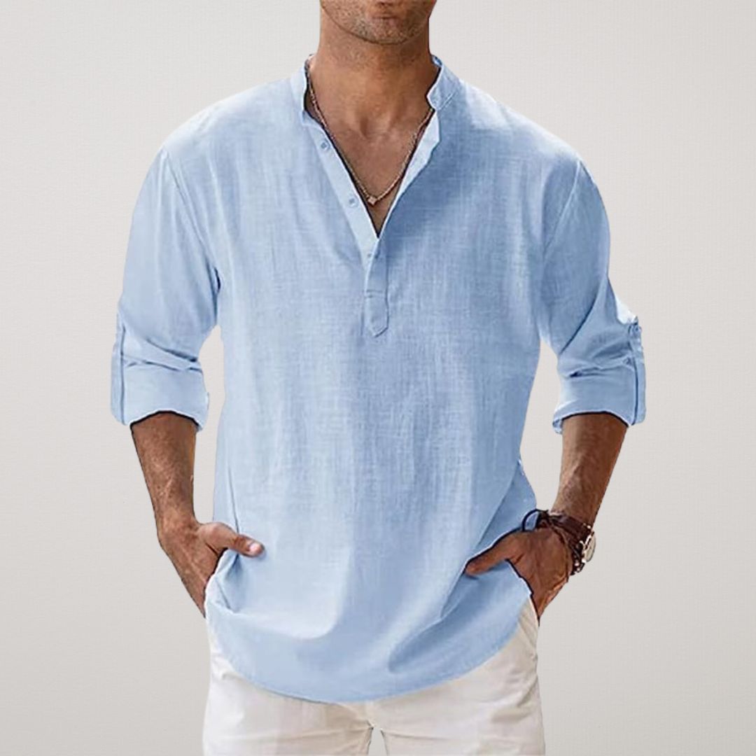 Men's Long Sleeve Button Shirt | Men | Relaxed Fit | Casual Button-Up | Steven & Levon