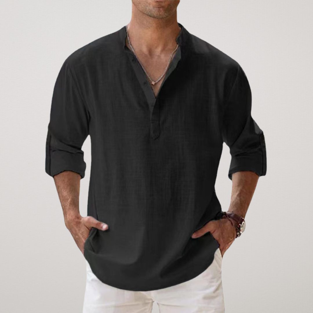 Men's Long Sleeve Button Shirt | Men | Relaxed Fit | Casual Button-Up | Steven & Levon