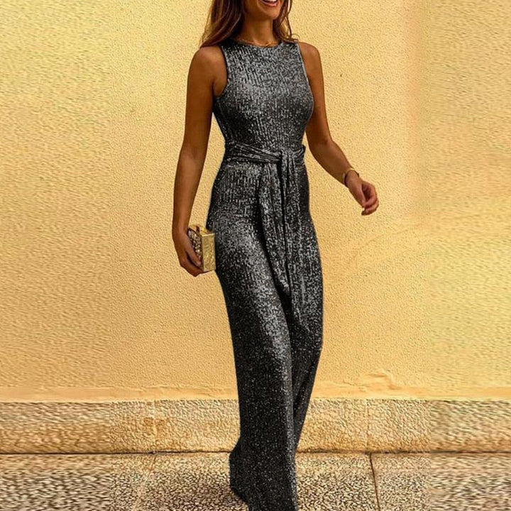 Festive Shiny Women's Jumpsuit | Sparkly Outfit | Elegant Party Wear | Evening Occasion Jumpsuit | Steven & Levon