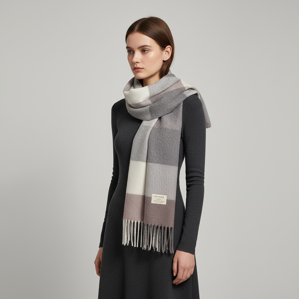 Classic Plaid Winter Scarf | Unisex | Wool | Soft Warm Tartan Cold Weather Wrap | Steven & Levon