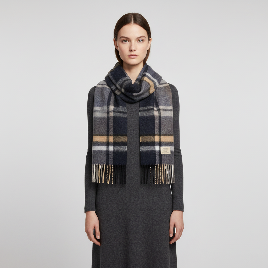 Classic Plaid Winter Scarf | Unisex | Wool | Soft Warm Tartan Cold Weather Wrap | Steven & Levon