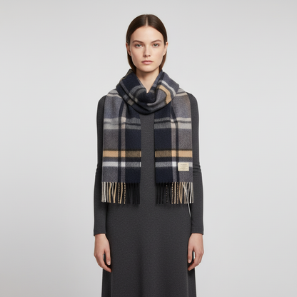 Classic Plaid Winter Scarf | Unisex | Wool | Soft Warm Tartan Cold Weather Wrap | Steven & Levon