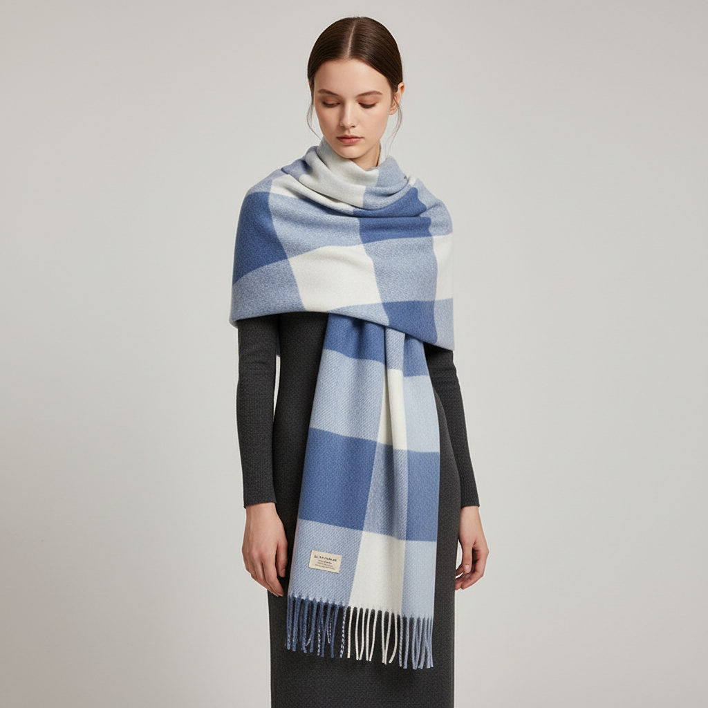 Classic Plaid Winter Scarf | Unisex | Wool | Soft Warm Tartan Cold Weather Wrap | Steven & Levon