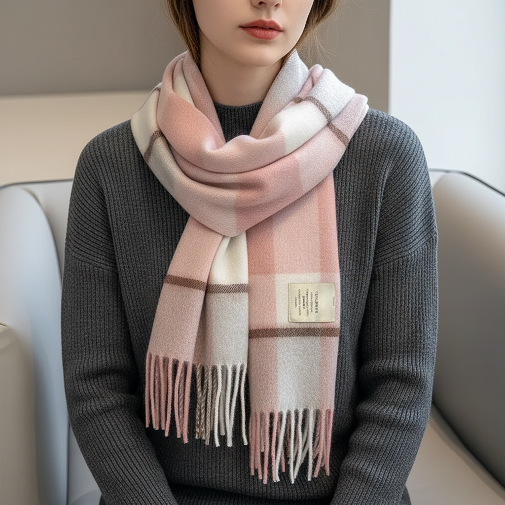 Classic Plaid Winter Scarf | Unisex | Wool | Soft Warm Tartan Cold Weather Wrap | Steven & Levon