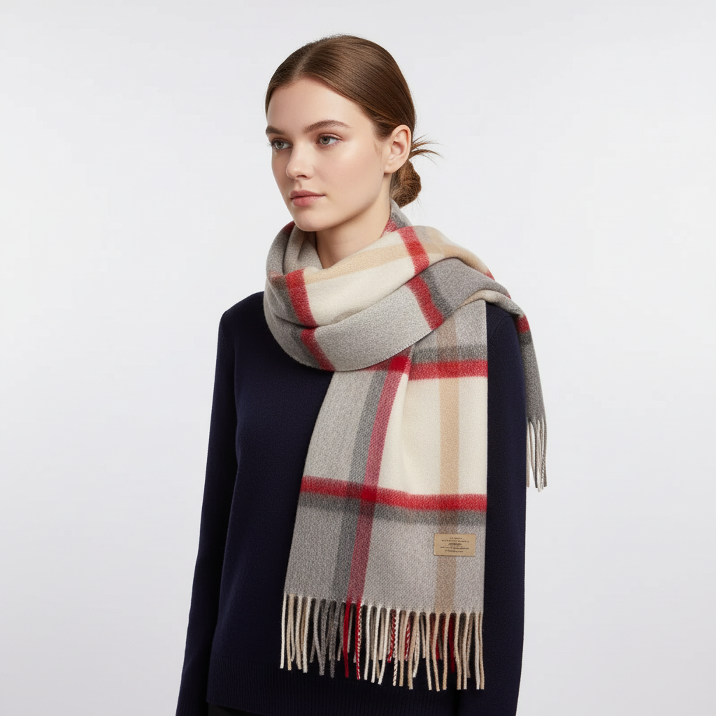 Classic Plaid Winter Scarf | Unisex | Wool | Soft Warm Tartan Cold Weather Wrap | Steven & Levon