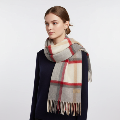Classic Plaid Winter Scarf | Unisex | Wool | Soft Warm Tartan Cold Weather Wrap | Steven & Levon