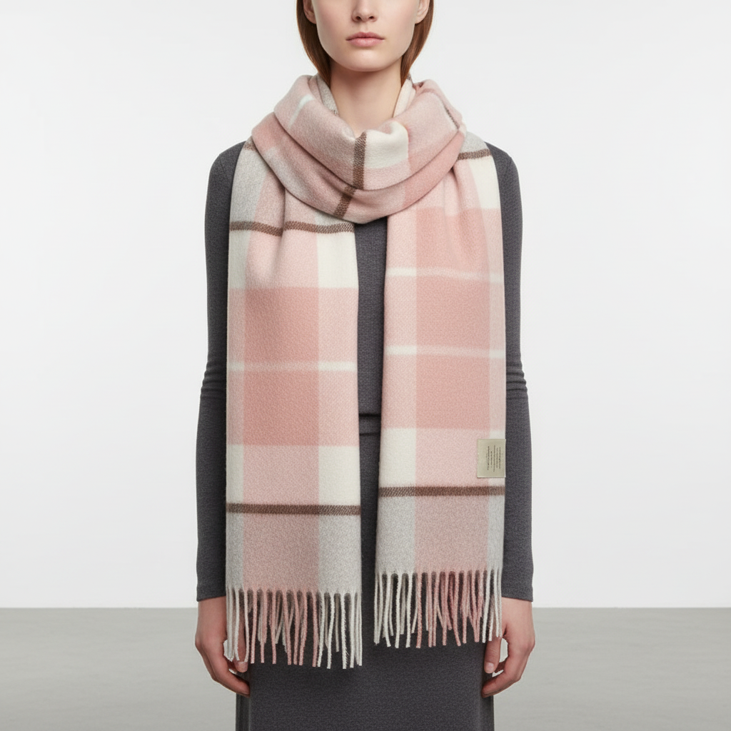 Classic Plaid Winter Scarf | Unisex | Wool | Soft Warm Tartan Cold Weather Wrap | Steven & Levon