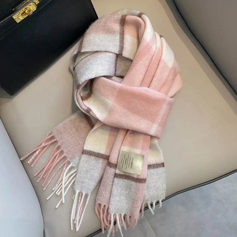 Classic Plaid Winter Scarf | Unisex | Wool | Soft Warm Tartan Cold Weather Wrap | Steven & Levon