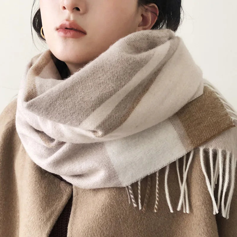 Classic Plaid Winter Scarf | Unisex | Wool | Soft Warm Tartan Cold Weather Wrap | Steven & Levon