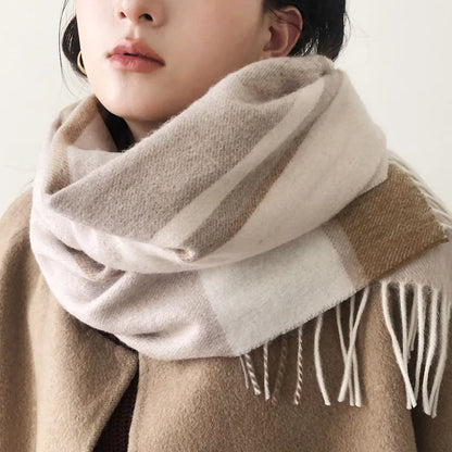 Classic Plaid Winter Scarf | Unisex | Wool | Soft Warm Tartan Cold Weather Wrap | Steven & Levon