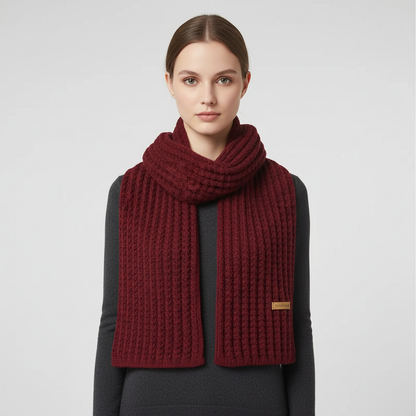 Chunky Knit Long Scarf | Unisex | Polyester Blend | Extra Long Ribbed Winter Wrap | Steven & Levon