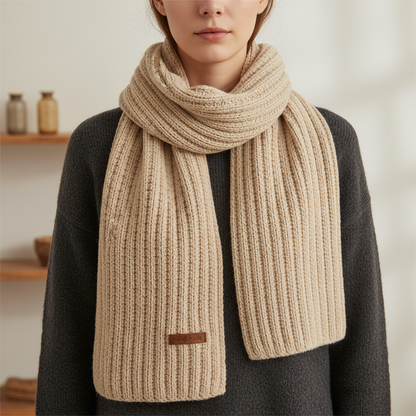 Chunky Knit Long Scarf | Unisex | Polyester Blend | Extra Long Ribbed Winter Wrap | Steven & Levon