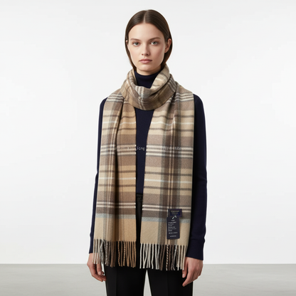 Checkered Winter Scarf | Unisex | Soft Warm Fabric | Classic Long Wrap | Cold Weather Accessory | Steven & Levon