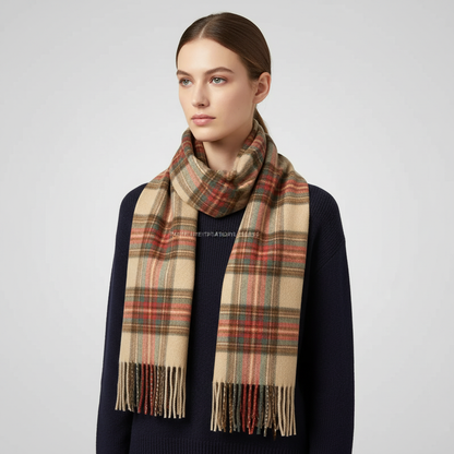 Checkered Winter Scarf | Unisex | Soft Warm Fabric | Classic Long Wrap | Cold Weather Accessory | Steven & Levon