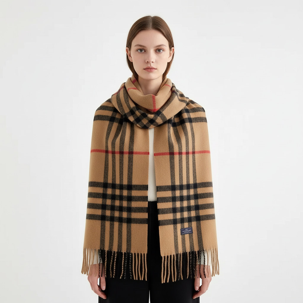 Checkered Winter Scarf | Unisex | Soft Warm Fabric | Classic Long Wrap | Cold Weather Accessory | Steven & Levon