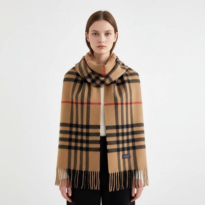 Checkered Winter Scarf | Unisex | Soft Warm Fabric | Classic Long Wrap | Cold Weather Accessory | Steven & Levon