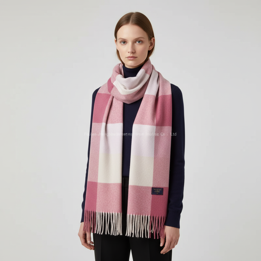 Checkered Winter Scarf | Unisex | Soft Warm Fabric | Classic Long Wrap | Cold Weather Accessory | Steven & Levon