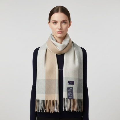 Checkered Winter Scarf | Unisex | Soft Warm Fabric | Classic Long Wrap | Cold Weather Accessory | Steven & Levon