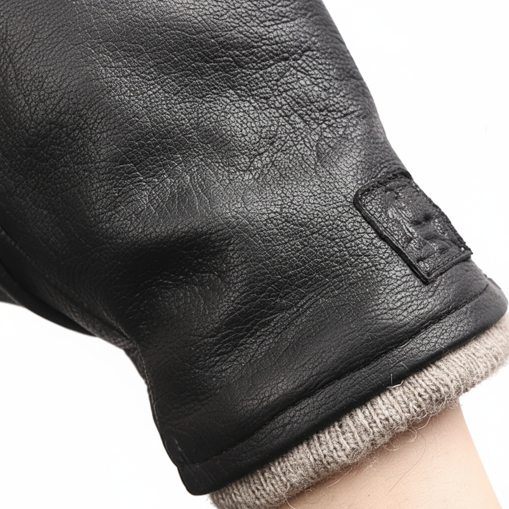 Black Leather Gloves | Men | Deerskin Leather | Warm Winter Gloves | Classic Style | Steven & Levon