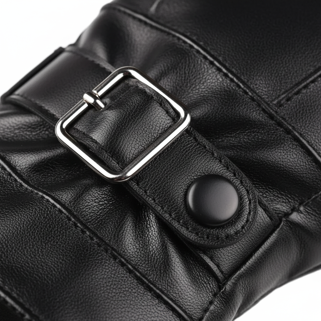 Black Leather Gloves | Men | Genuine Leather | Warm Winter Gloves | Classic Style | Steven & Levon