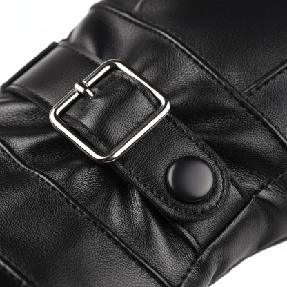 Black Leather Gloves | Men | Genuine Leather | Warm Winter Gloves | Classic Style | Steven & Levon