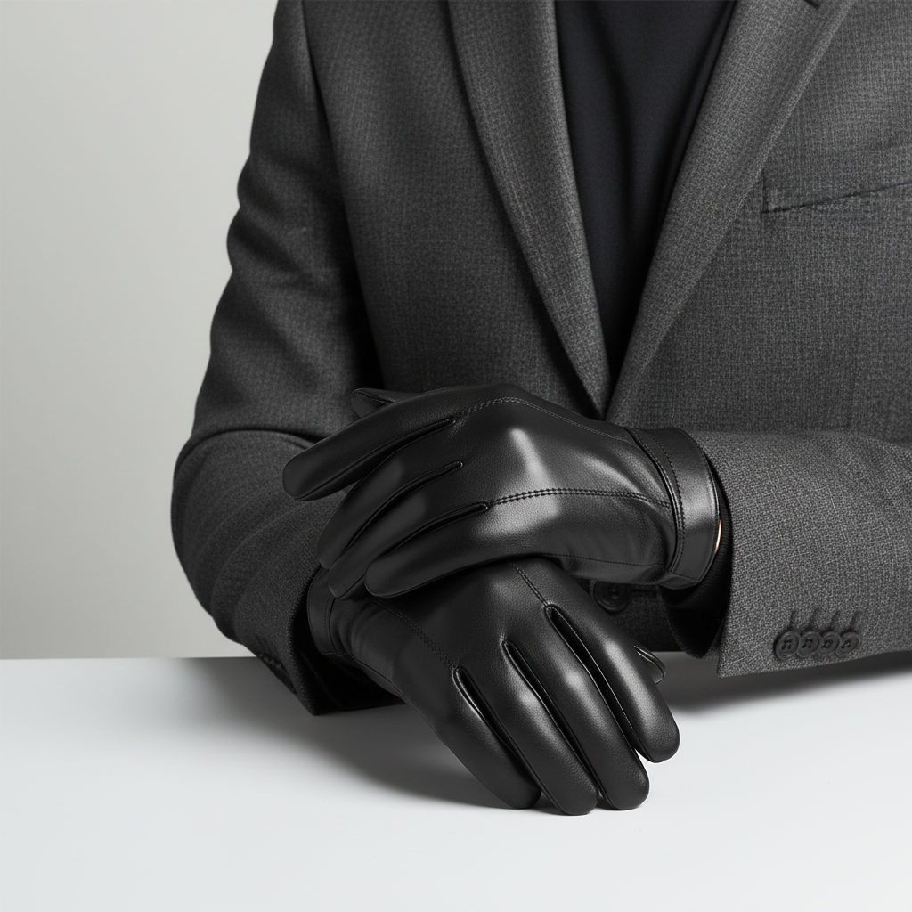 Classic Leather Gloves | Men | Sheepskin Leather | Warm Touchscreen Winter Gloves | Steven & Levon