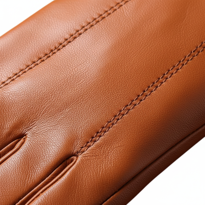 Classic Leather Gloves | Men | Sheepskin Leather | Warm Touchscreen Winter Gloves | Steven & Levon