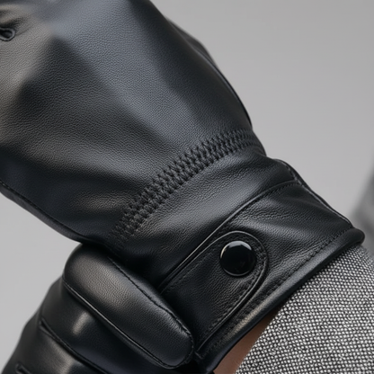 Warm Leather Gloves | Men | Sheepskin Leather | Soft Lined Winter Gloves | Classic | Steven & Levon