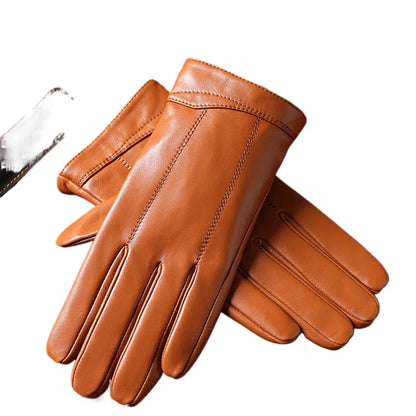 Classic Leather Gloves | Men | Sheepskin Leather | Warm Touchscreen Winter Gloves | Steven & Levon