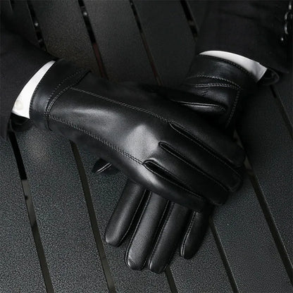 Classic Leather Gloves | Men | Sheepskin Leather | Warm Touchscreen Winter Gloves | Steven & Levon