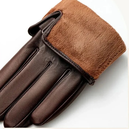 Sheepskin Leather Gloves | Men | Genuine Leather | Warm Touchscreen | Winter | Steven & Levon