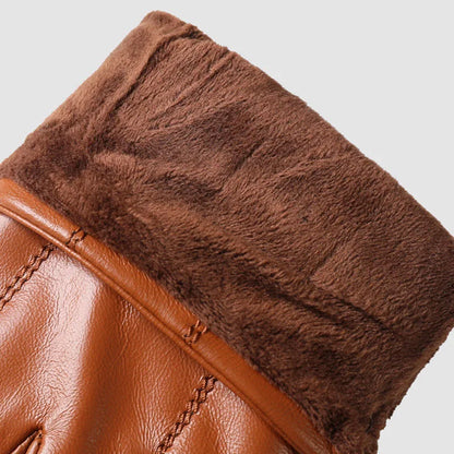Classic Leather Gloves | Men | Sheepskin Leather | Warm Touchscreen Winter Gloves | Steven & Levon
