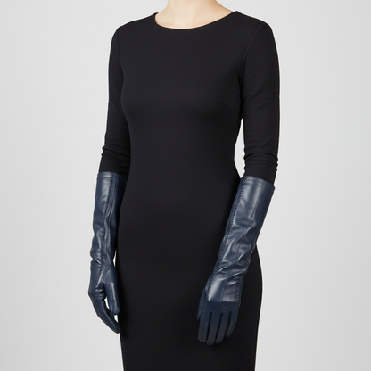Long Classic Leather Gloves | Women | Genuine Sheepskin | 47cm Long Cuff | Winter | Steven & Levon