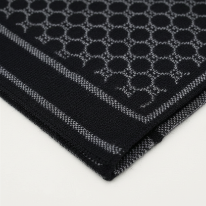 Jacquard Winter Scarf | Men | Soft Warm Fabric | Woven Pattern Long Wrap | Cold Weather Accessory | Steven & Levon
