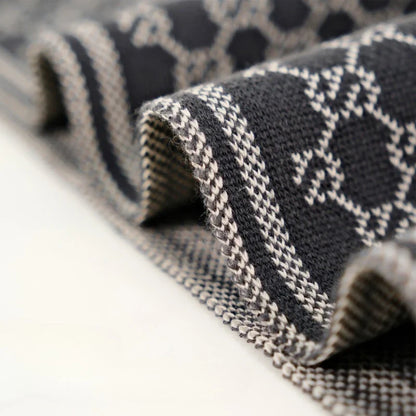 Jacquard Winter Scarf | Men | Soft Warm Fabric | Woven Pattern Long Wrap | Cold Weather Accessory | Steven & Levon