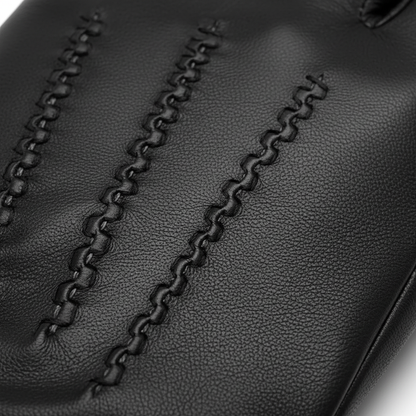 Touchscreen Leather Gloves | Men | Sheepskin Leather | Warm Winter Gloves | Classic | Steven & Levon