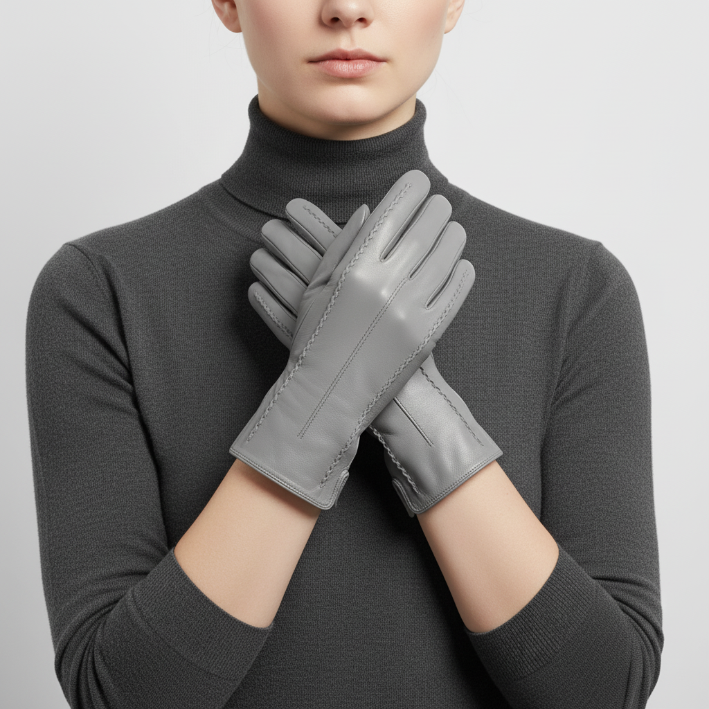 Vegan Leather Gloves | Women | Faux Leather | Warm Winter Gloves | Classic Style | Steven & Levon
