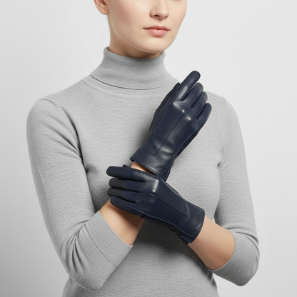Vegan Leather Gloves | Women | Faux Leather | Warm Winter Gloves | Classic Style | Steven & Levon