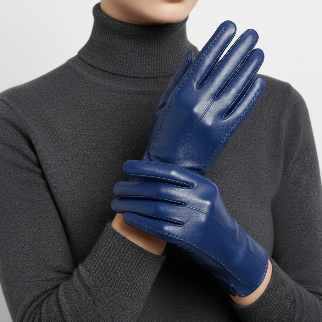 Elegant Leather Gloves | Women | Vegan Leather | Warm Winter Gloves | Classic | Steven & Levon