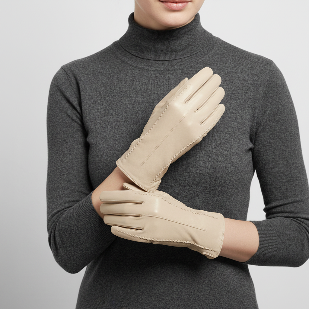 Vegan Leather Gloves | Women | Faux Leather | Warm Winter Gloves | Classic Style | Steven & Levon