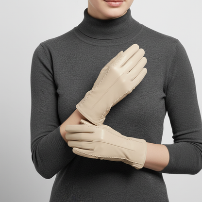 Vegan Leather Gloves | Women | Faux Leather | Warm Winter Gloves | Classic Style | Steven & Levon
